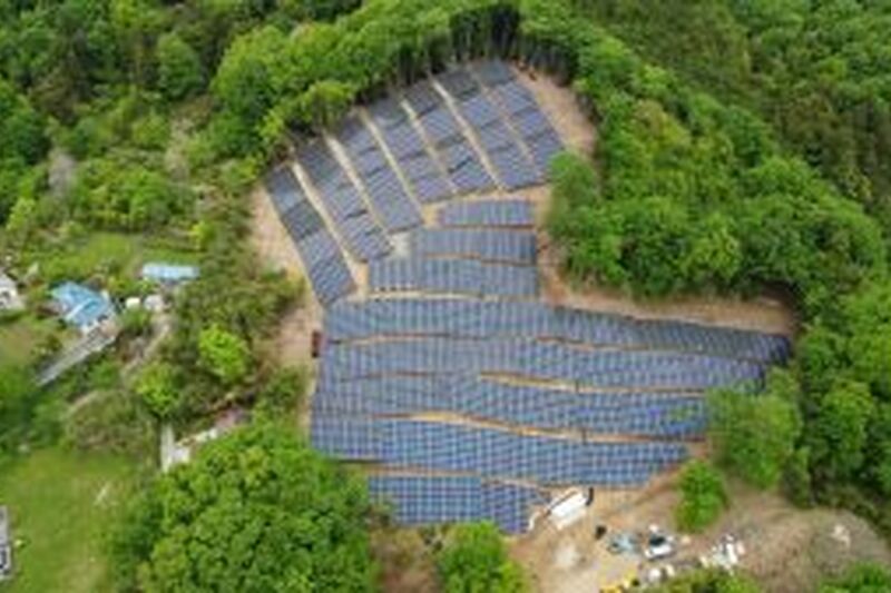 埼玉県ときがわ町太陽光発電所電気工事