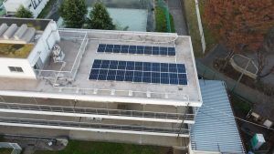 千葉県千葉市内中学校 屋上太陽光電気工事2